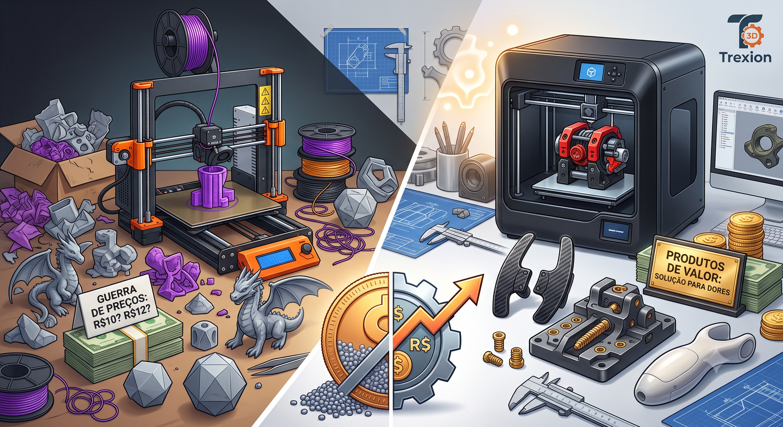 O Desafio de Vender Produtos 3D: Da Paixão ao Lucro
