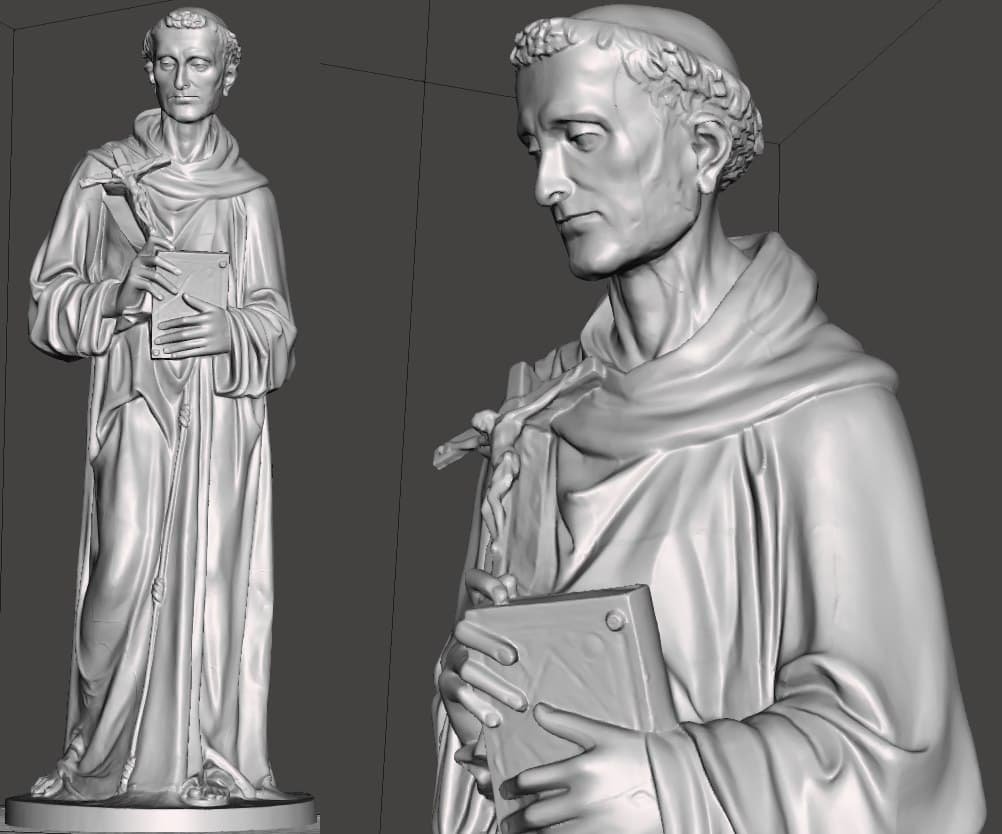 Foto da galeria do produto Estátua São Francisco de Assis 12cm - Escultura 3D Premium