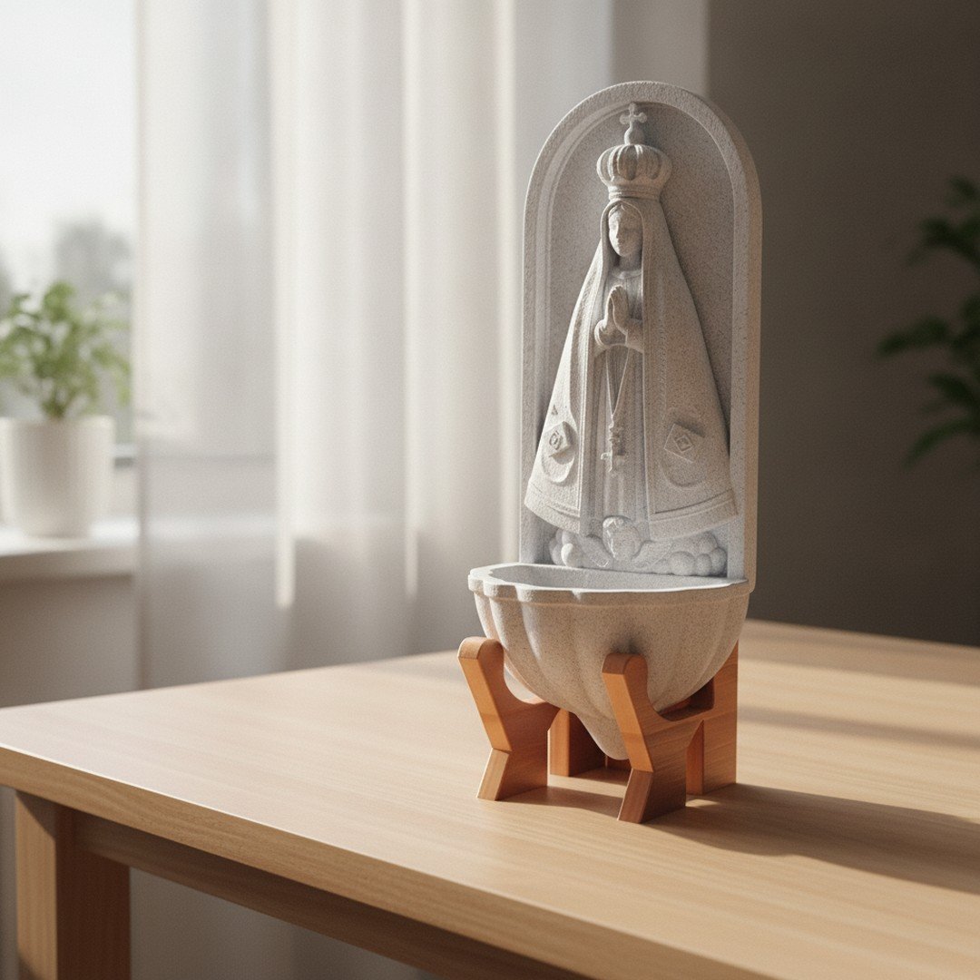 Foto da galeria do produto Pia de Água Benta Nossa Senhora 3D