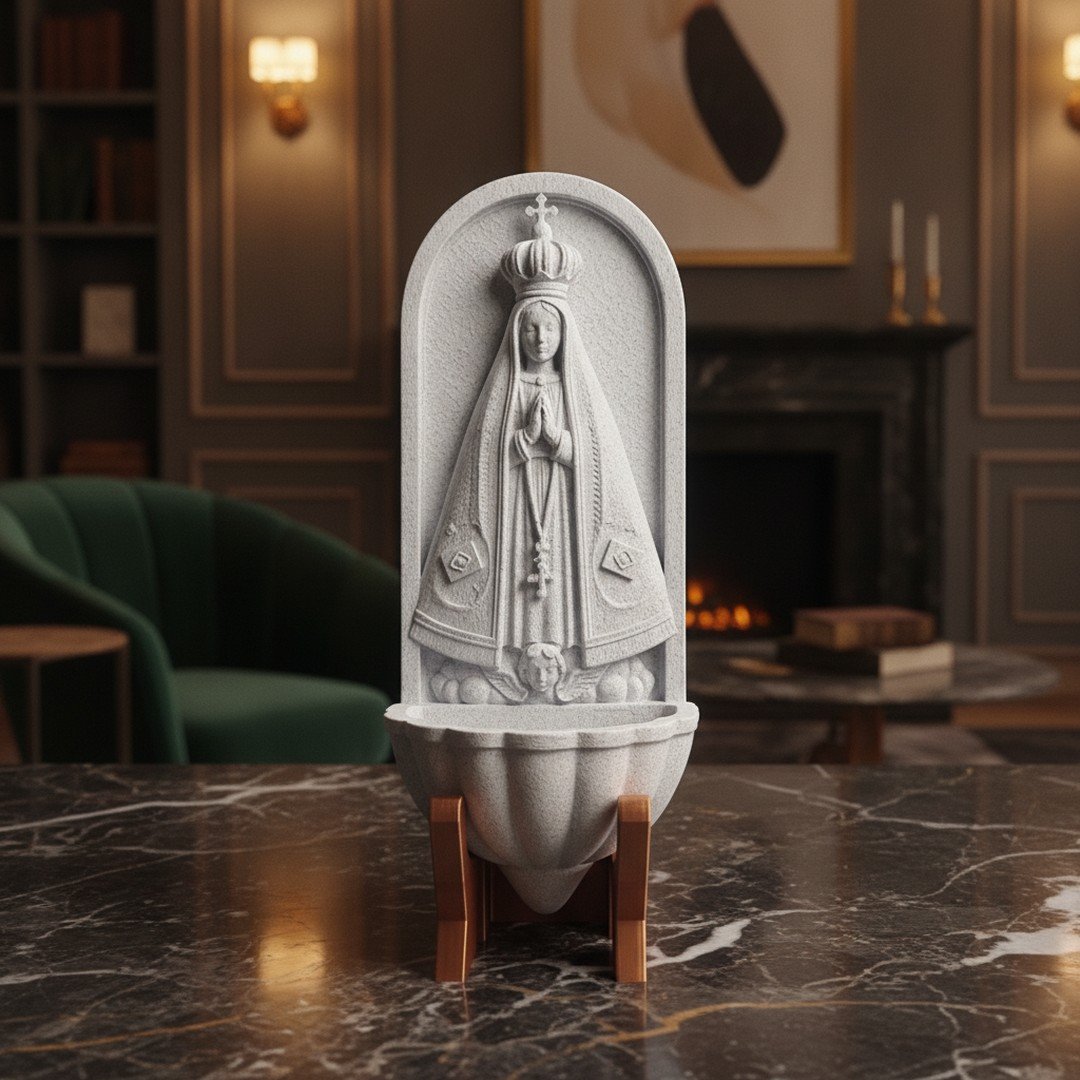 Pia de Água Benta Nossa Senhora 3D