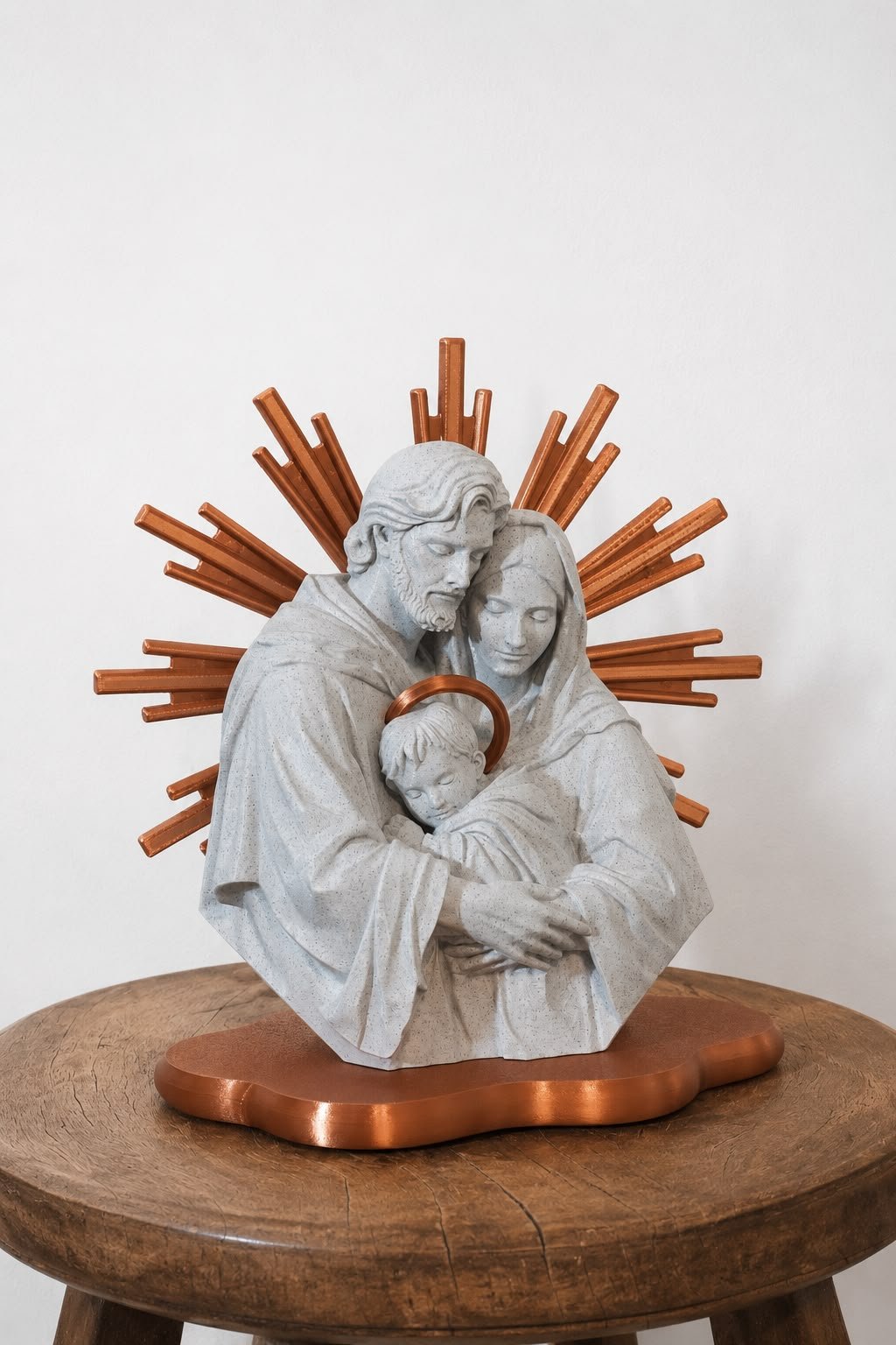Escultura Sagrada Família 3D Premium