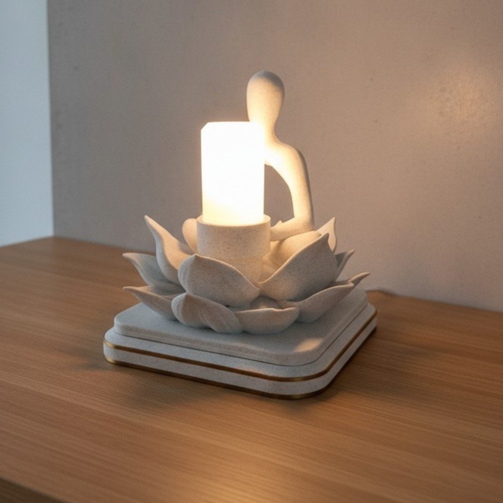 Luminária Flor de Lótus 3D