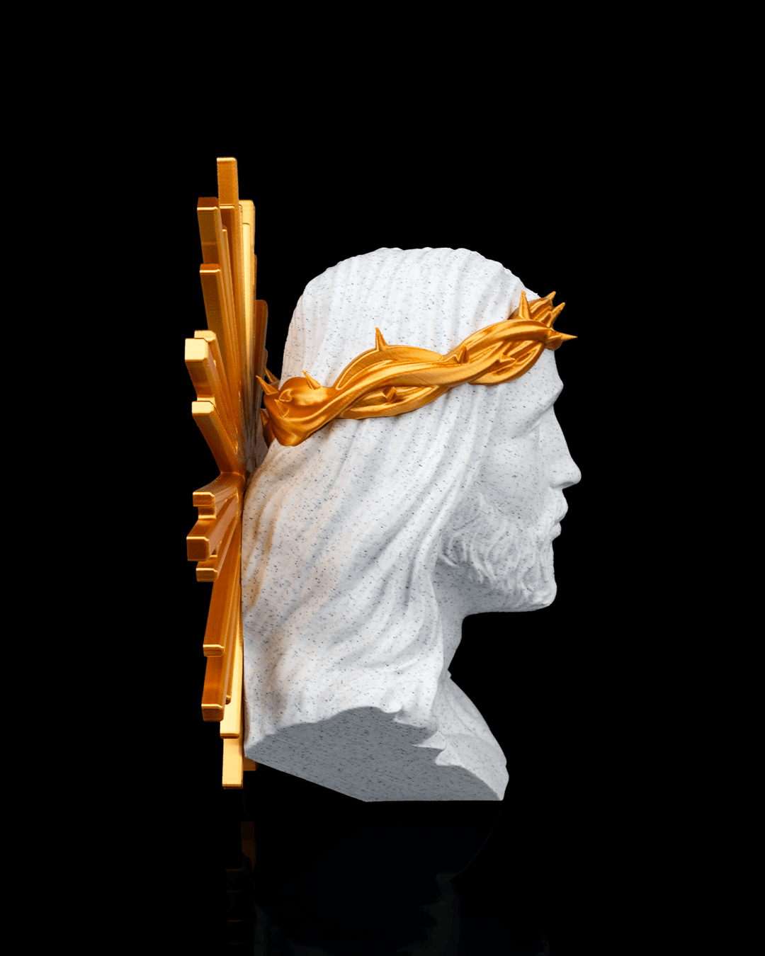 Foto da galeria do produto Busto Jesus Cristo com Auréola 3D