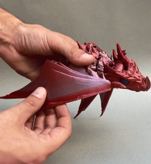 Dragão Articulado Flexi Que Morde - Colecionável 3D