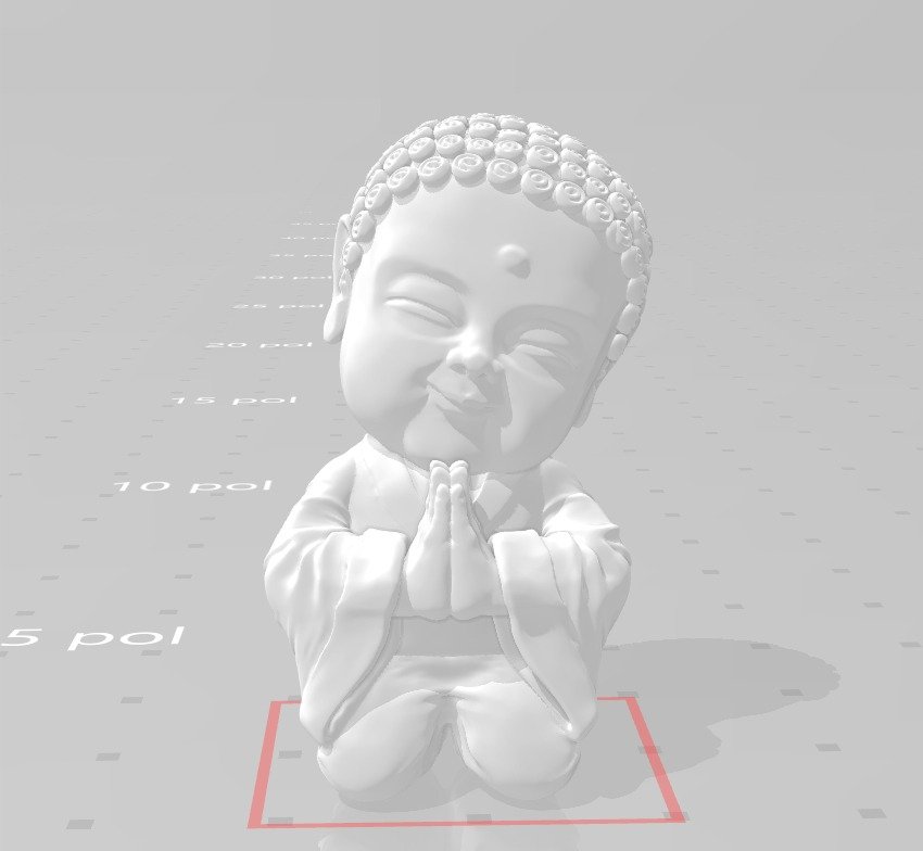 Mini Estátua Baby Buda Amor - Decoração Zen e Fofa