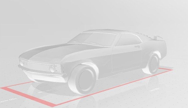 Miniatura Ford Mustang 1970 Clássico Colecionável - Impressão 3D