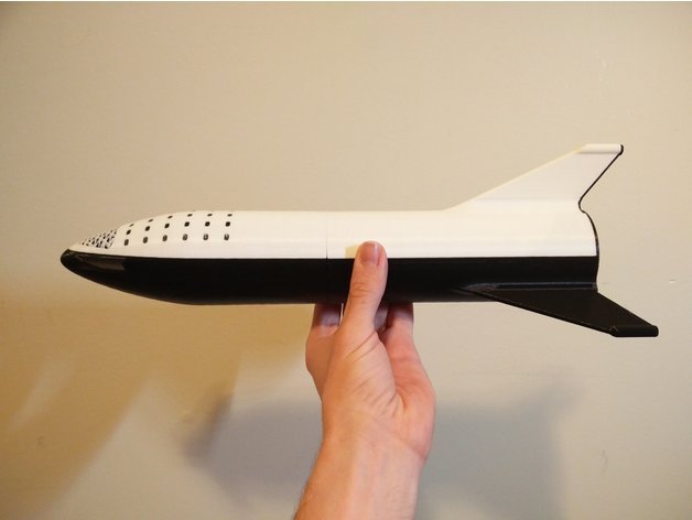 Miniatura Starship SpaceX 52cm - Modelo Ridged Premium