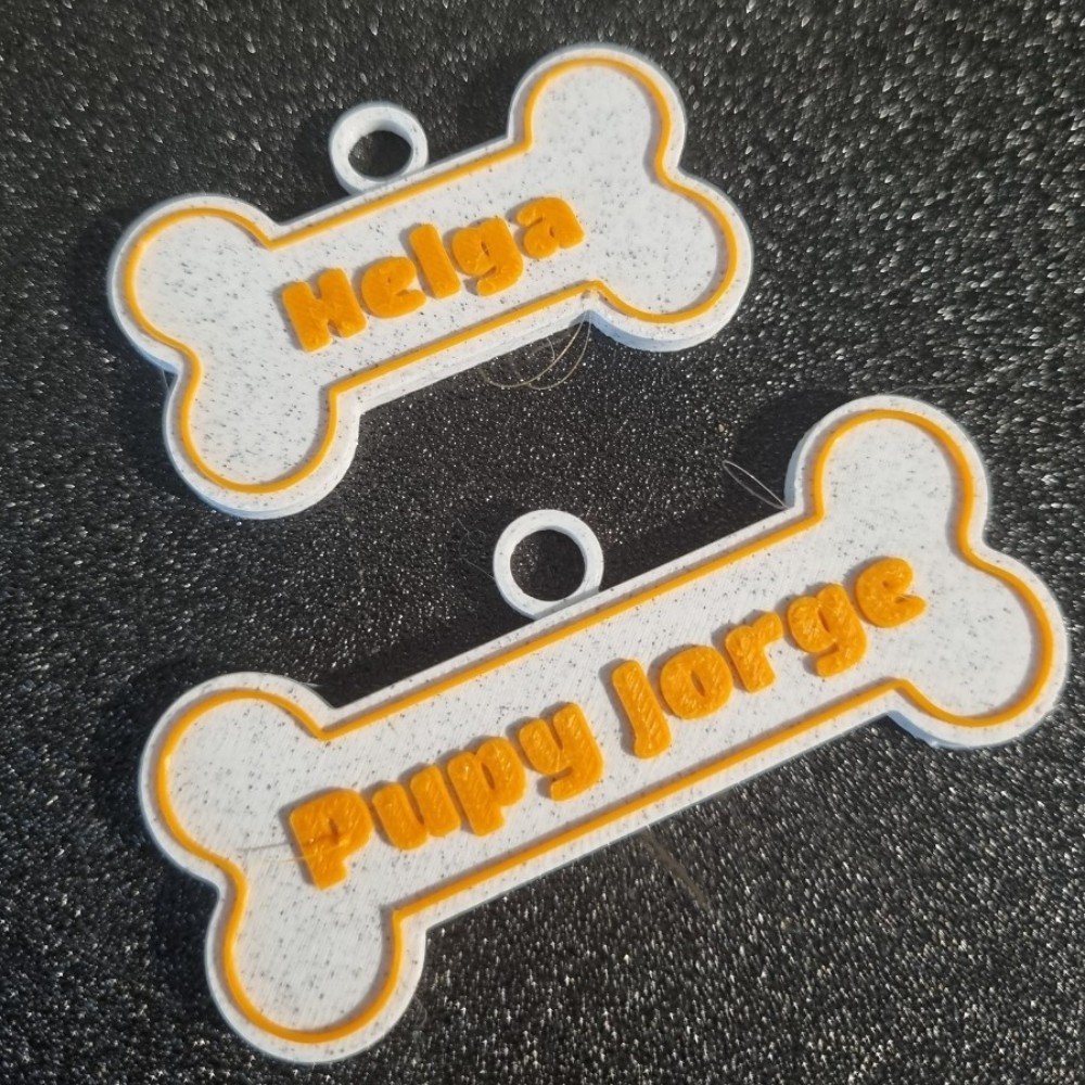 Foto da galeria do produto Placa de Identificação Pet Osso Personalizada