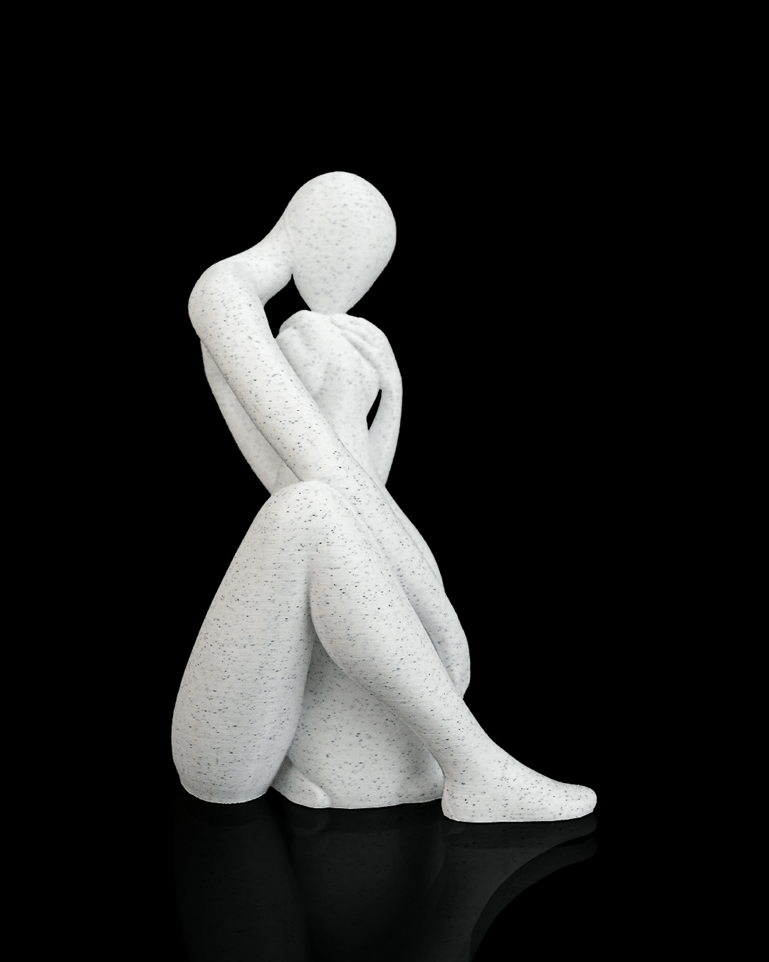 Foto da galeria do produto Escultura Abraço Pet Mármore 3D