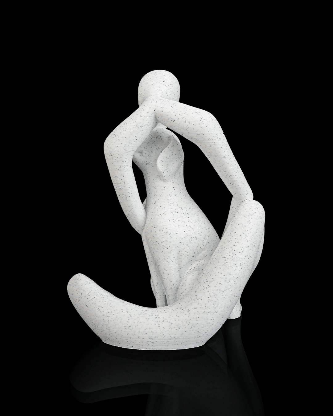 Foto da galeria do produto Escultura Abraço Pet Mármore 3D