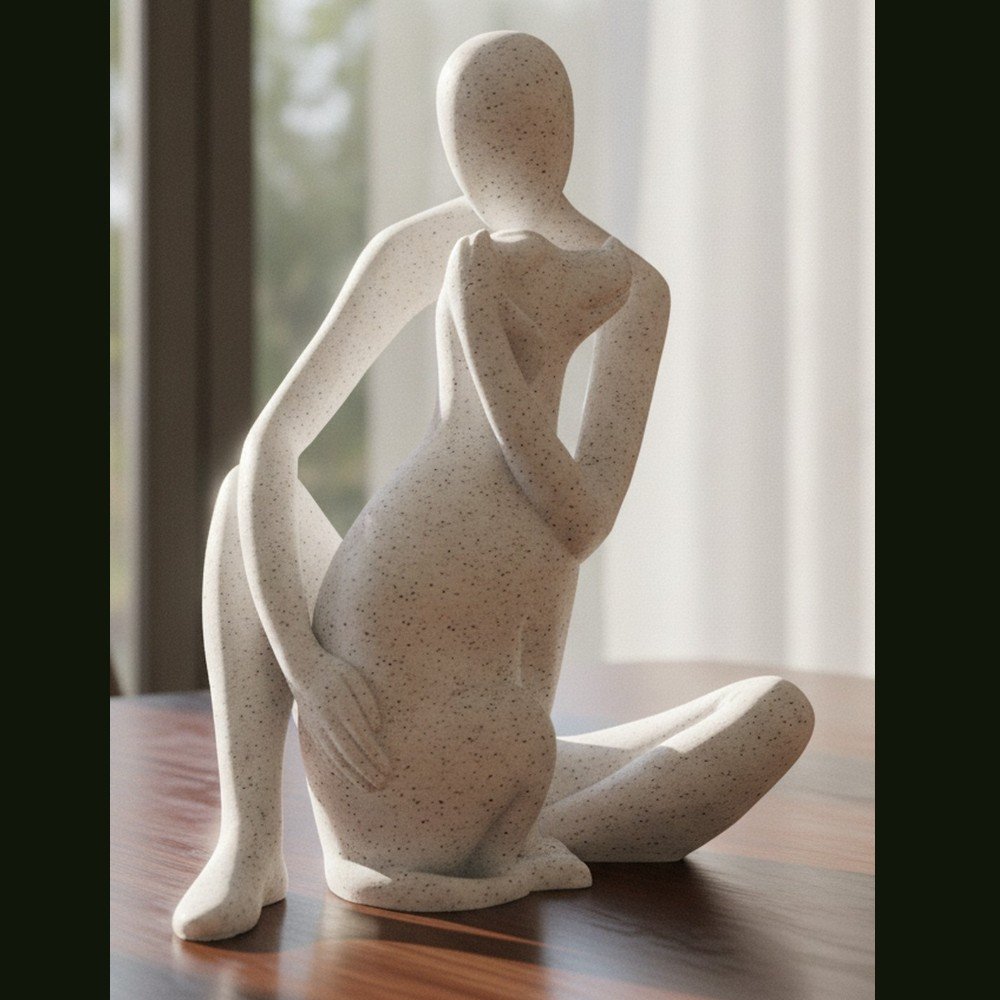 Escultura Abraço Pet Mármore 3D