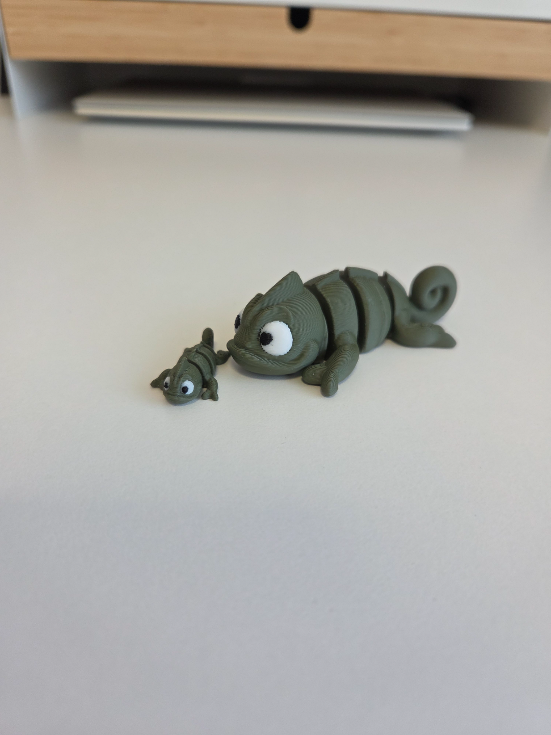 Foto da galeria do produto Mini Camaleão Articulado 3D - Flexível e Fofo
